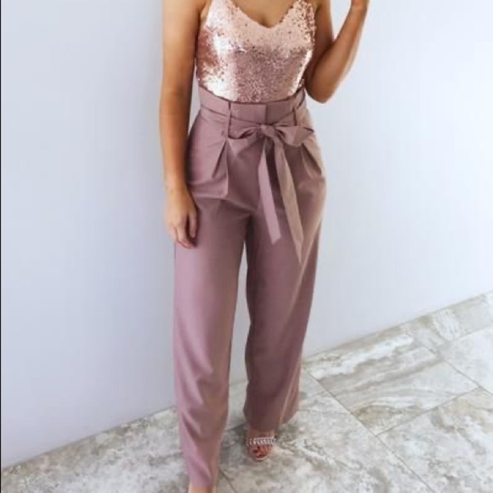 Mauve/Rose Gold Jumpsuit